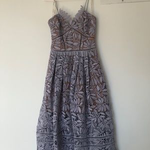 Self portrait long dress, purple , size 2